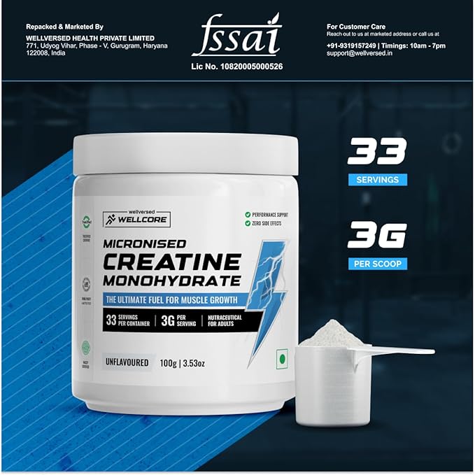 Wellcore - Micronised Creatine Monohydrate - Thumbnail