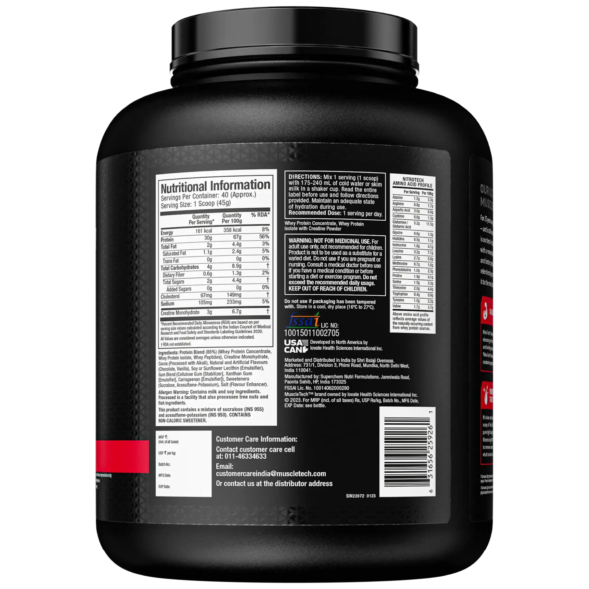 Muscletech™ Nitro-Tech™ Whey Protein - Thumbnail