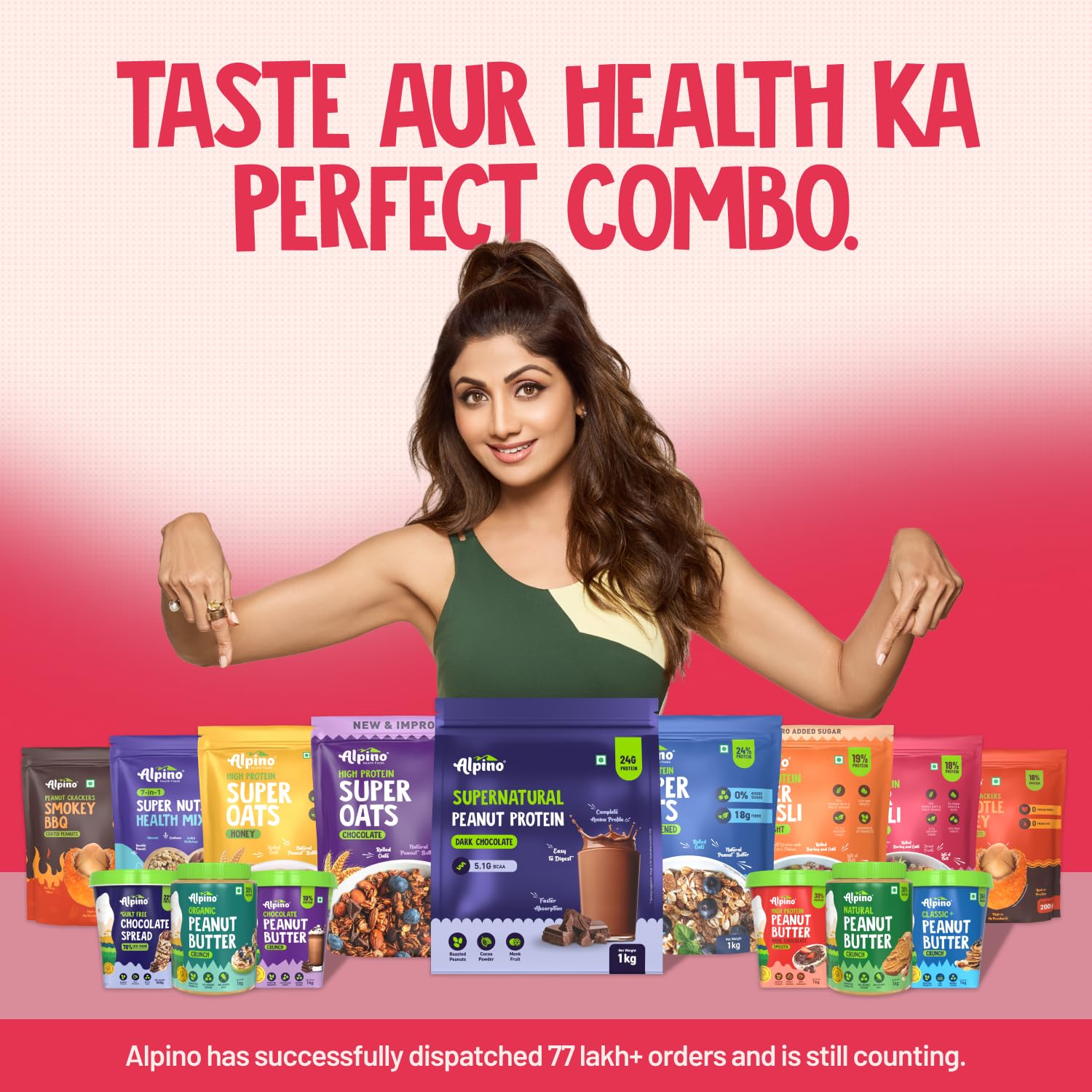ALPINO High Protein Super Muesli Fruit and Nuts 400g - Dried Fruits & Nuts, No Sugar Infused Fruits - High in Protein, Source of Fibre, Breakfast Cereal - Thumbnail