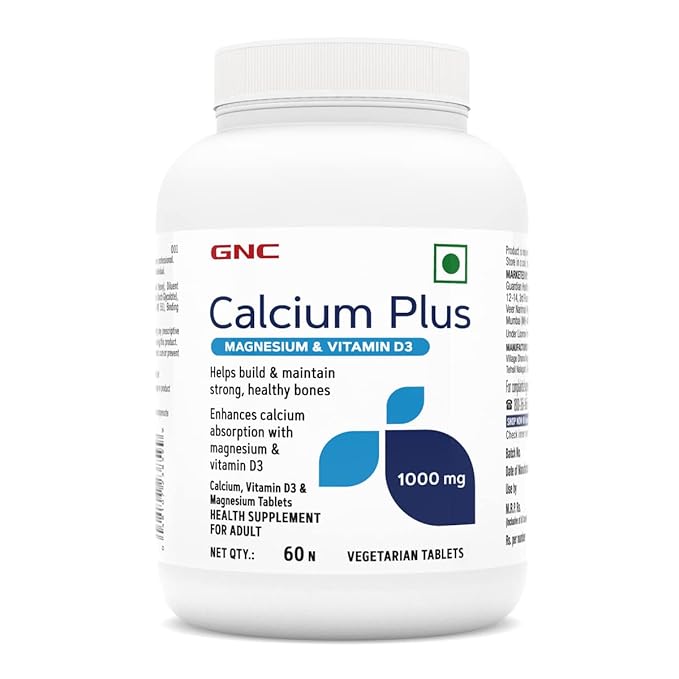 GNC Calcium Plus With Magnesium & Vitamin D3 | 60 Tablets - Thumbnail