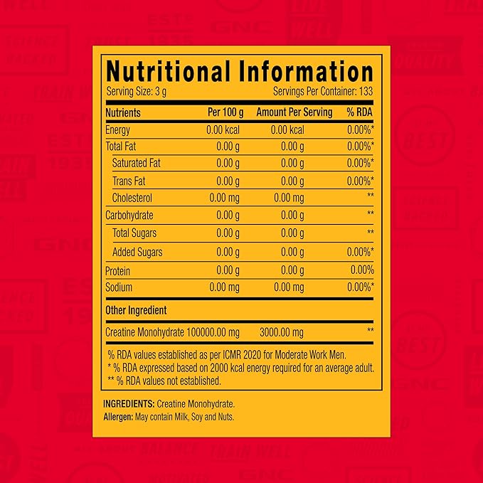GNC Pro Performance Creatine Monohydrate - 3000mg  - Thumbnail